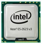 Intel Quad-Core 64-bit Xeon E5-2623v3 processor – 3.0GHz (Haswell-EP, 10MB Level-3 cache size, 8 GT/s QPI (4000 MHz) Front Side Bus (FSB), 105 Watt TDP (Thermal Design Power), FCLGA2011-3 (Flip-Chip Land Grid Array) socket)