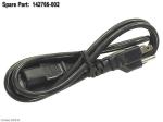 Power cord (Black) – 18 AWG, 1.8m (6.2ft) long – Has straight C13 (F) receptacle US/Canada) Part 142766-002  , 142766-003